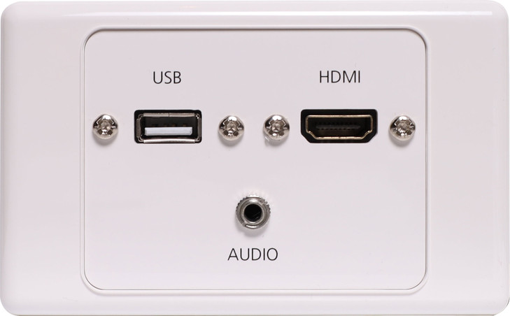 Dynalink 3.5mm Audio, USB Type A & HDMI Fly Lead Wallplate