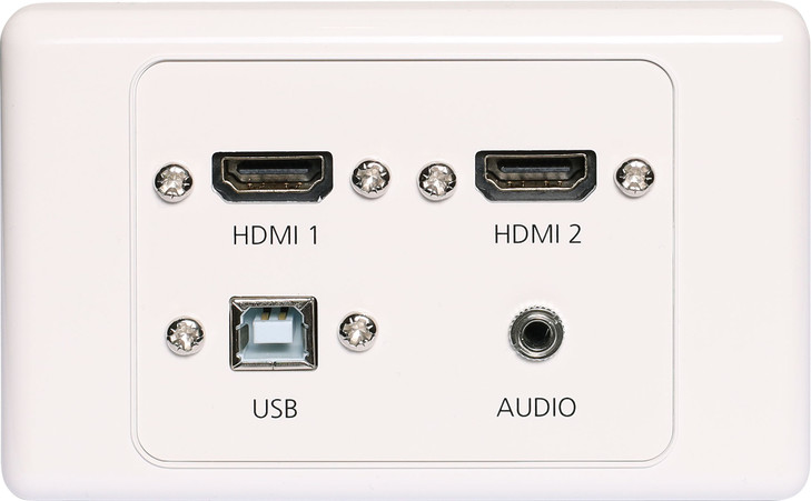 Dynalink 3.5mm Audio, USB Type B & HDMI Fly Lead Wallplate