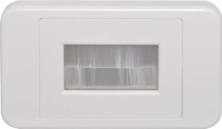 Dynalink Flat White Brush Entry Wallplate