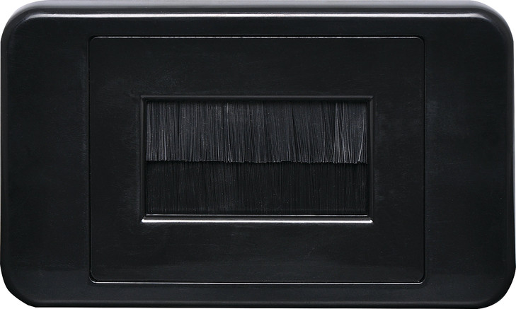 Dynalink Flat Black Brush Entry Wallplate