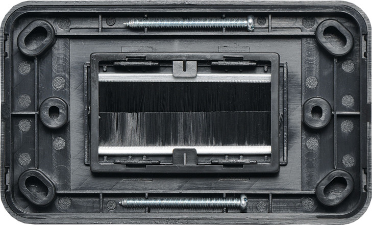 Dynalink Flat Black Brush Entry Wallplate