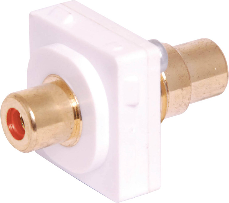Red RCA to RCA Clipsal Clip-In Mechanism