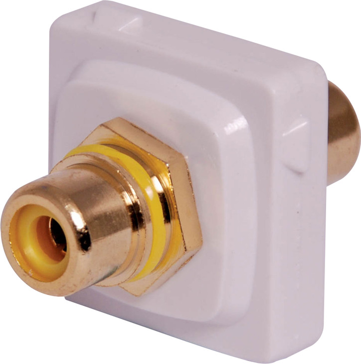 Dynalink Yellow RCA to RCA Clipsal Clip-In Mechanism