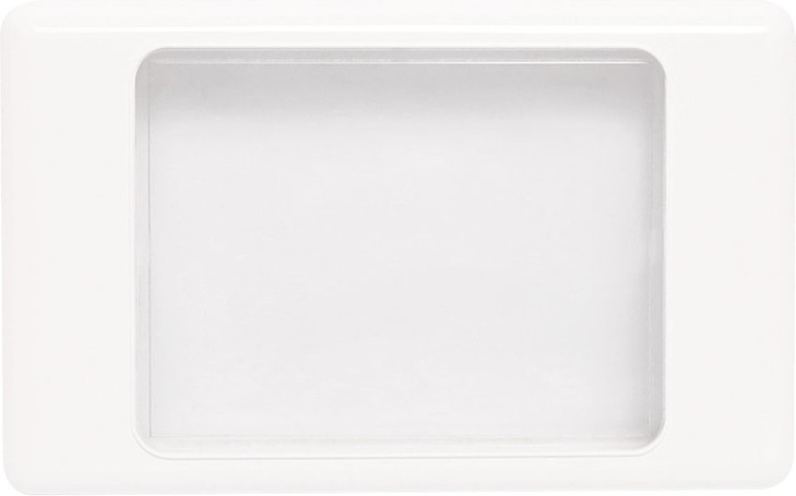 Altronics Clear/White Dual Cover Blank Wallplate