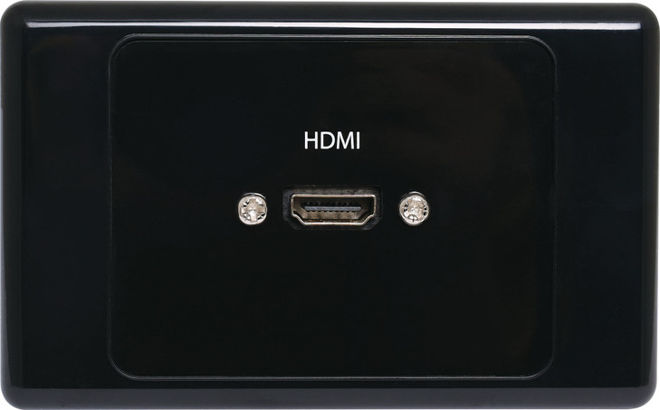 Dynalink HDMI Single Black Wallplate with Flyleads