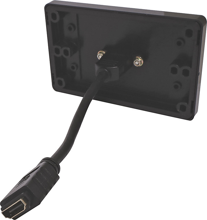 Dynalink HDMI Single Black Wallplate with Flyleads