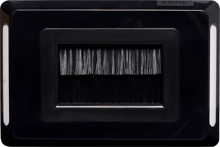 Flat Black Brush Entry Wallplate - Clipsal Pro