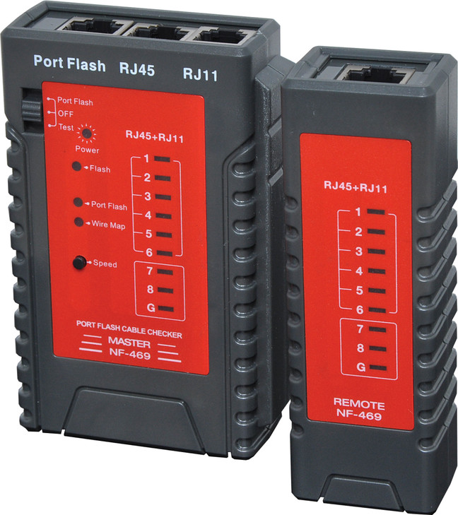 Cable Tester For Networks With Port Flash