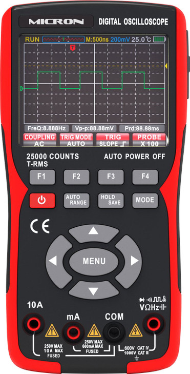 50MHz LCD Handheld Oscilloscope & Digital Multimeter