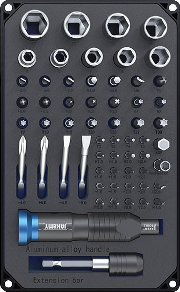 Jakemy Professional 60 Piece Driver And Socket Set