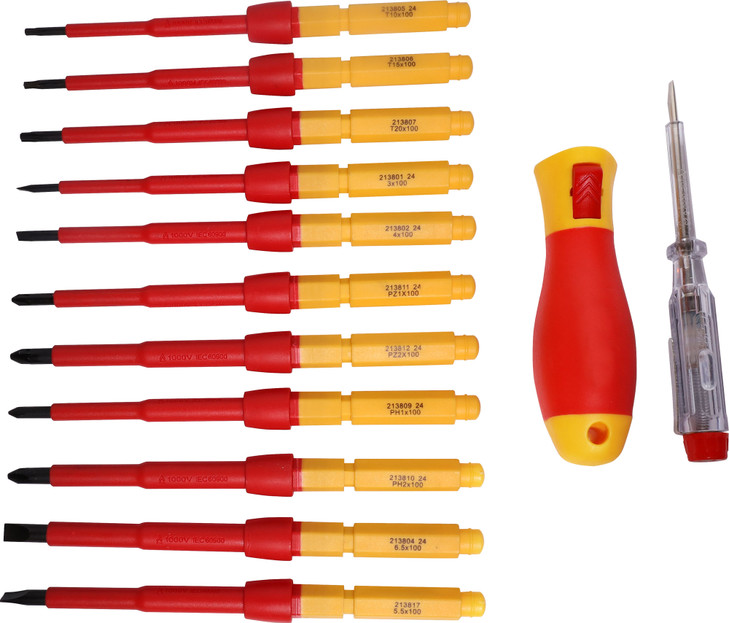 12 Piece Insulated 1000V Screwdriver Set