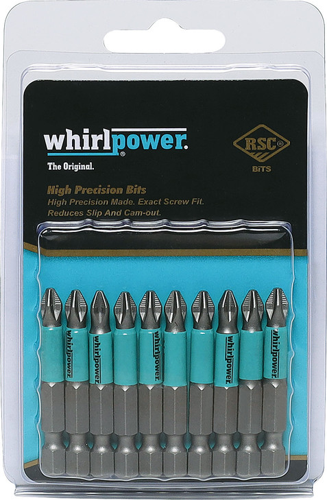 10 Piece Philips #02 50mm Driver Bit Set