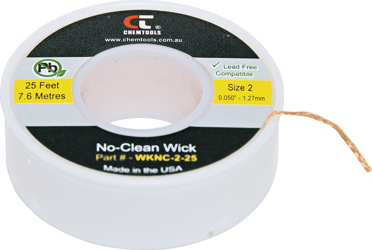 Chemtools 1.27mm Yellow 7.6m Solder Wick Desoldering Braid