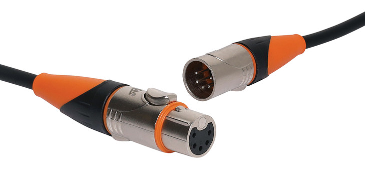 Redback 5m 5 Pin IP65 DMX Female To Male Cable