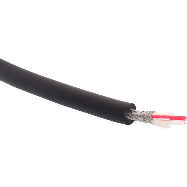 2 Core Black DMX 110 Ohm STP Cable 100m Roll