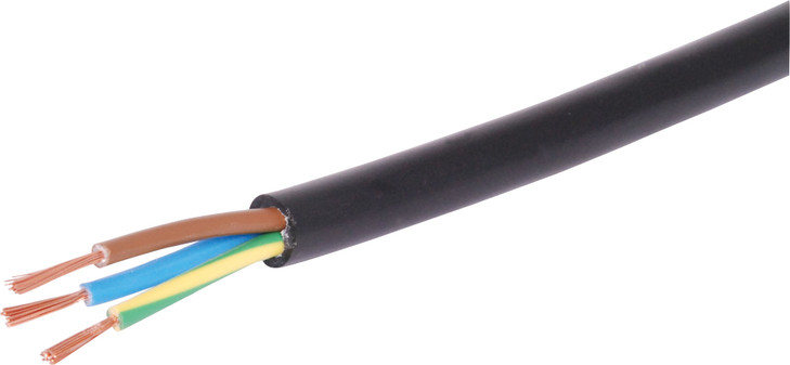 18AWG 3 Core 7.5A Mains Flex Black