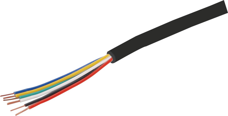 14/0.20 Black 6 Core Security Cable