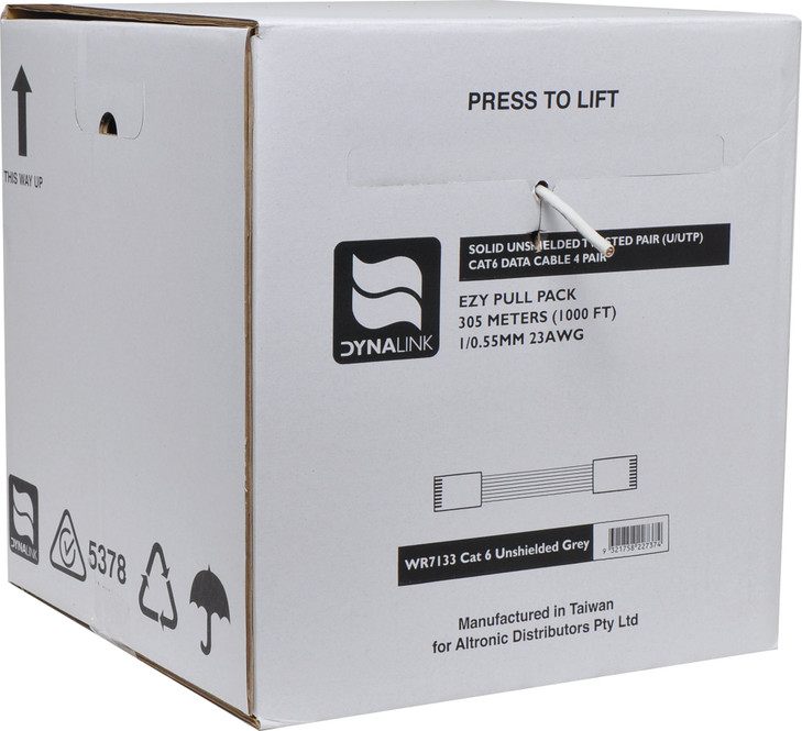 Dynalink Grey Cat6 U/UTP LAN Data Cable