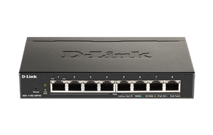 D-LINK 8-PORT GIGABIT SMART MANAGED SWITCH WITH 8 POE+ PORTS (64W)