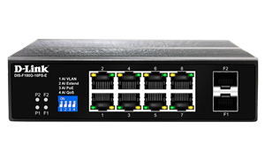 D-LINK 10P GIGABIT INDUSTRIAL POE SWITCH WITH 8 POE+ PORTS (240W) AND 2 SFP PORTS