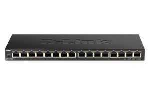 D-LINK 16-PORT LOW PROFILE GIGABIT UNMANAGED SWITCH (METAL HOUSING)