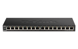 D-LINK 16-PORT LOW PROFILE GIGABIT UNMANAGED SWITCH (METAL HOUSING)