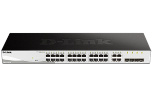D-LINK 28-PORT GIGABIT WEBSMART SWITCH WITH 28 RJ45 AND 4 COMBO SFP PORTS