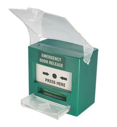 GIANNI EMERGENCY DOOR RELEASE RESETTABLE CALL POINT PROTECTIVE COVER GREEN 1YR