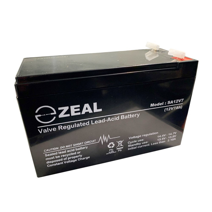 ZEAL SLA-12V 7AH(C20) BATT F1 TERMINAL 1YR