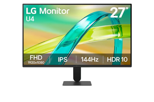 LG 27' IPS Full HD 144Hz Monitor, 1920x1080, sRGB 99%, 1ms MBR, HDR 10, 16: 9, LG Switch App