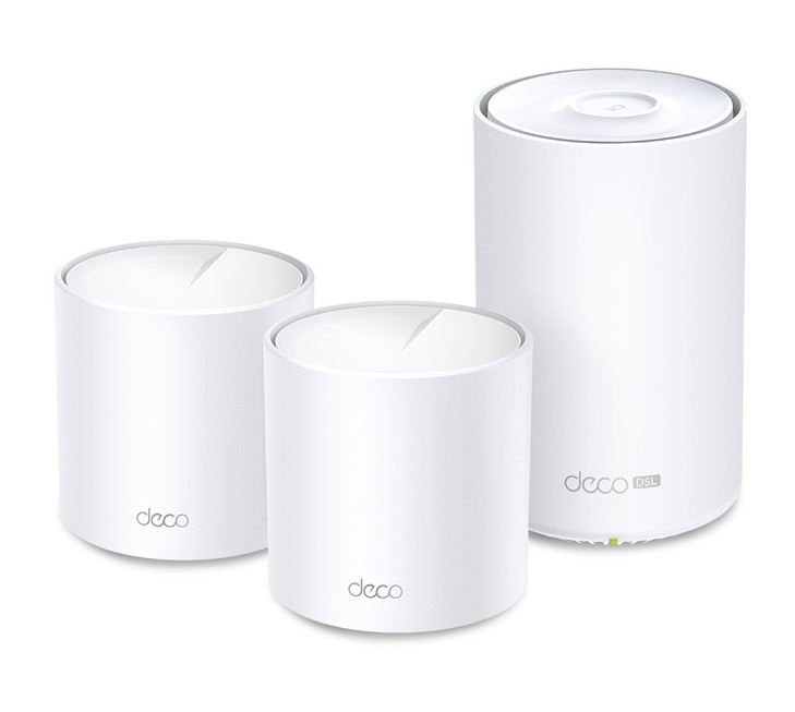 TP-Link Deco X50-DSL(3-pack) AX3000 VDSL Whole Home Mesh WiFi 6 Router, 574 Mbps at 2.4 GHz + 2402 Mbps at 5 GHz, VDSL Profile 35b 350/60 Mbps