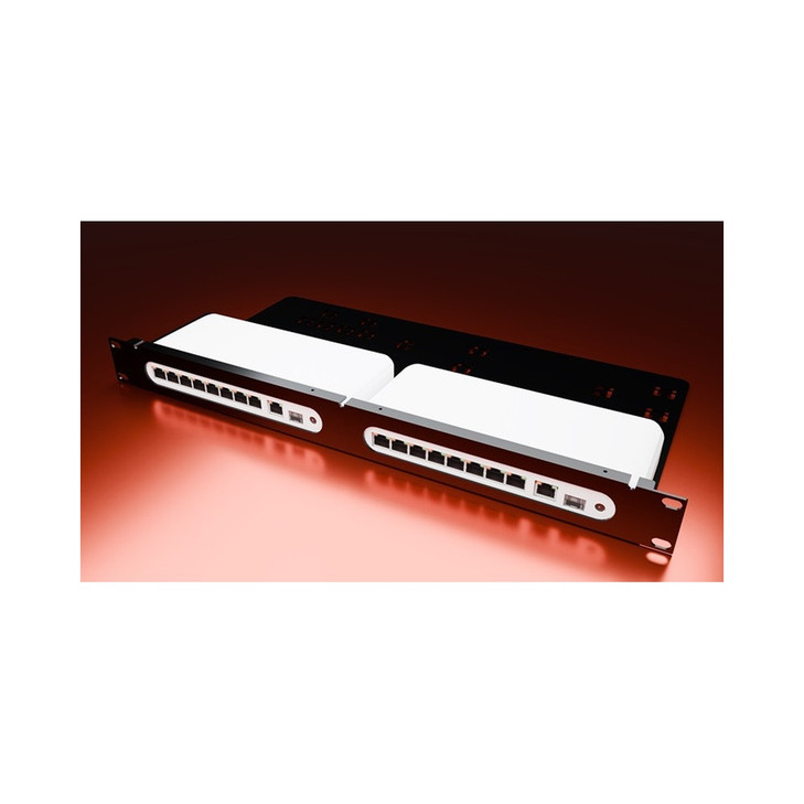 RakStuff 1U 19' Rackmount Bracket for Unifi UCG/UXG/USW Desktop Device - Rack Mountable 19' - Black Metal Construction