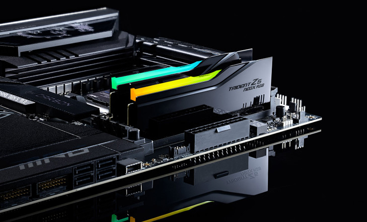 G.SKILL F5-6000A3038F16GX2-TZ5NXRK 32GB (2 x 16GB)/ DDR5 6000 MT/s/ Timings 30-38-38-32/ Voltage 1.35V/ TZ5 Neo X RGB AMD EXPO ™ Ultra Low Latency