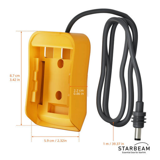 DEWALT 18V BATTERY ADAPTOR FOR STARLINK MINI