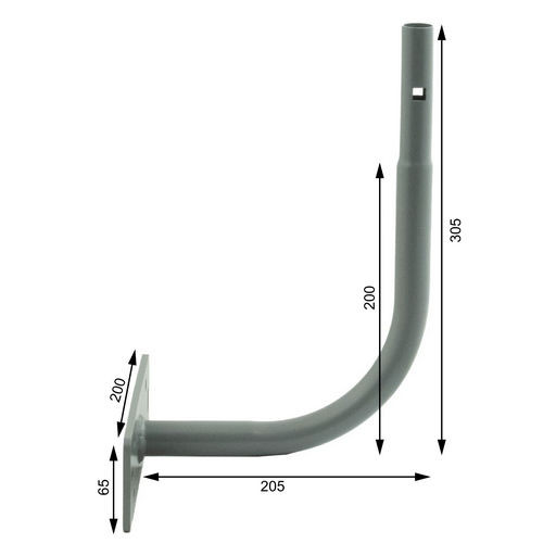 WALL / EAVE MOUNT DISH ANTENNA MAST