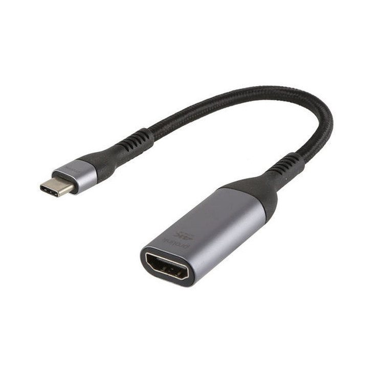 Prolink USB Type C To HDMI Adaptor 4K60HZ – Length 0.15M, Colour Black/Silver, Plug 1 USB-C, Plug USB-C;HDMI, Input USB Type-C Plug
