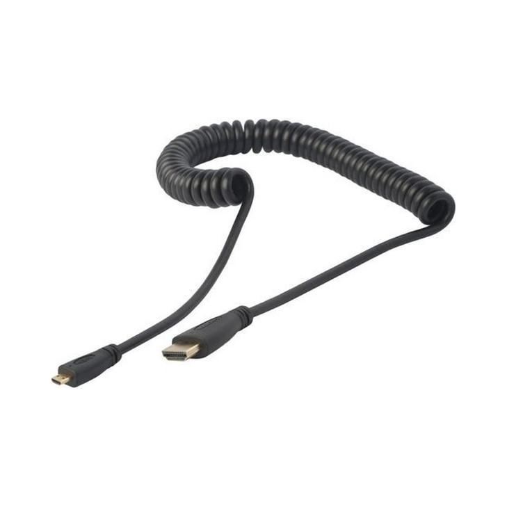MICRO-HDMI TO HDMI LEAD - COILED CABLE