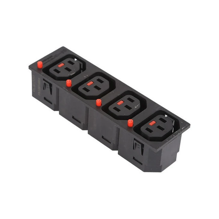 IEC-LOCK C13 PANEL SOCKET - 4 WAY