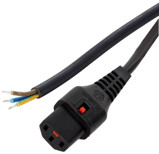 IEC-LOCK C13 FEMALE PLUG TO BARE WIRES
