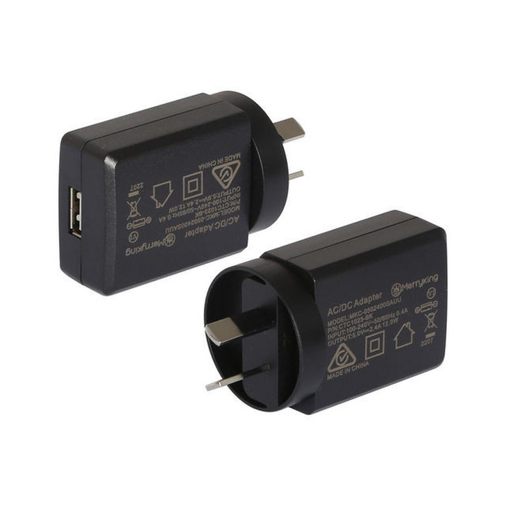 USB Charger 2.4amp Black