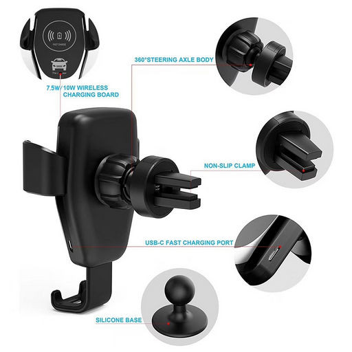 QI™ WIRELESS CHARGER - VENT MOUNT CRADLE