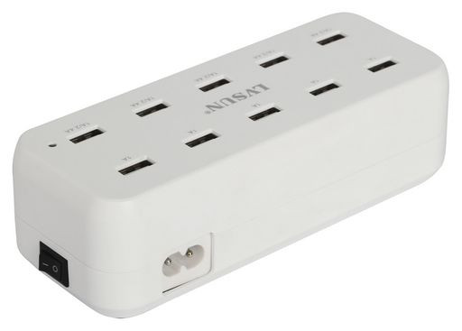 60W USB CHARGER 10 PORT 5V 2.4A