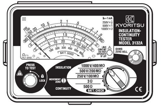 MEGA-OHM INSULATION TESTER - KYORITSU