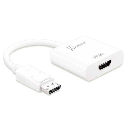 j5create JDA158 A/V Adapter - 1x Displayport 1.2 Digital Audio/Video - Male - 1x HDMI 1.4a Digital Audio/Video - Female - 4096 x 2160 Supported