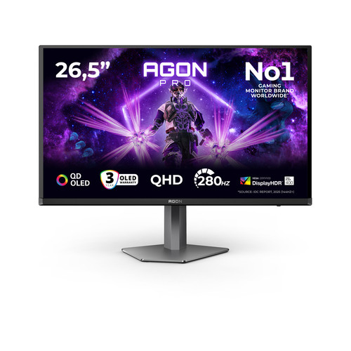 AG276QZD2 27 2560X1440 QHD 0.03MS 240HZ OLED 16:9 GAMING MONITOR HDMI/DP HDR10 EARPHONE SPEAKERS HEIGHT ADJUSTABLE/PIVOT/SWIVEL/TILT VESA100X100 3 YEARS WARRANTY