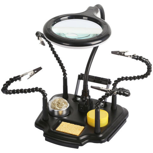 SOLDERING HELPING HANDS & MAGNIFIER