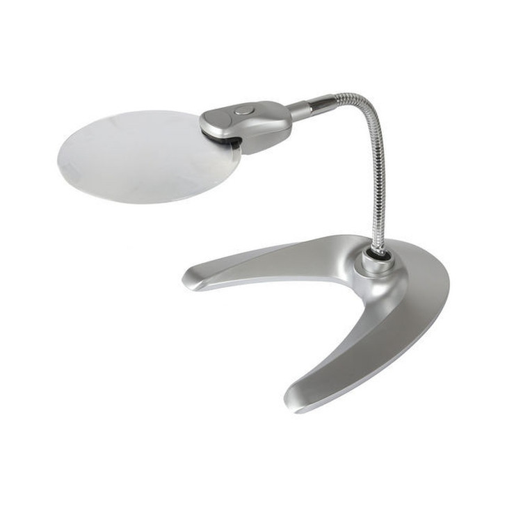 MAGNIFIER 110MM DESK STAND WITH LED