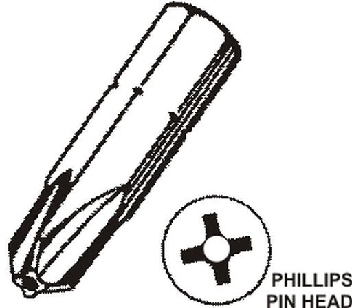 PHILLIPS PIN-HEAD ¼” HEX TIPS