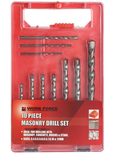 10 PIECE MASONRY DRILL SET