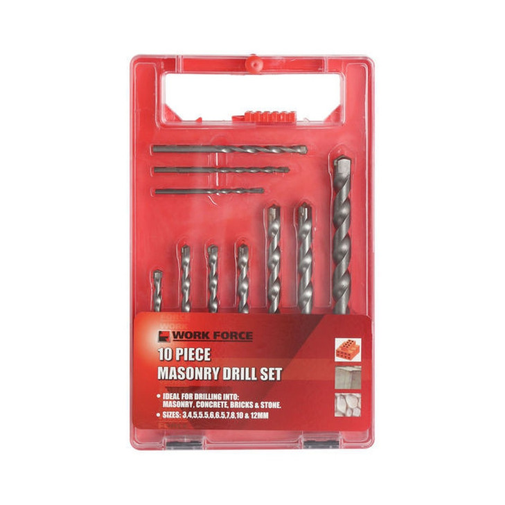 10 PIECE MASONRY DRILL SET